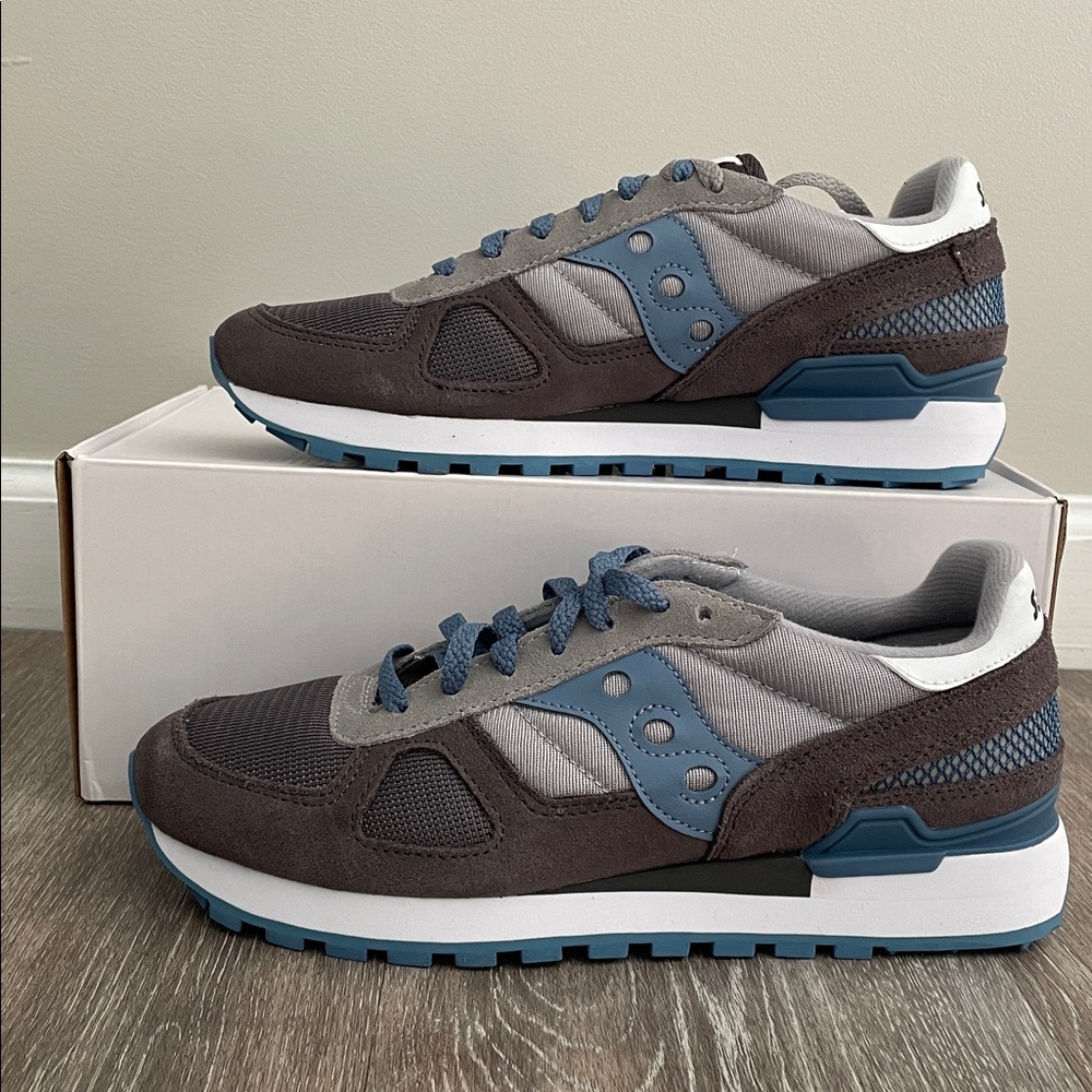 Saucony Shadow Original Grey/Blue Sneakers Size 9M NWT